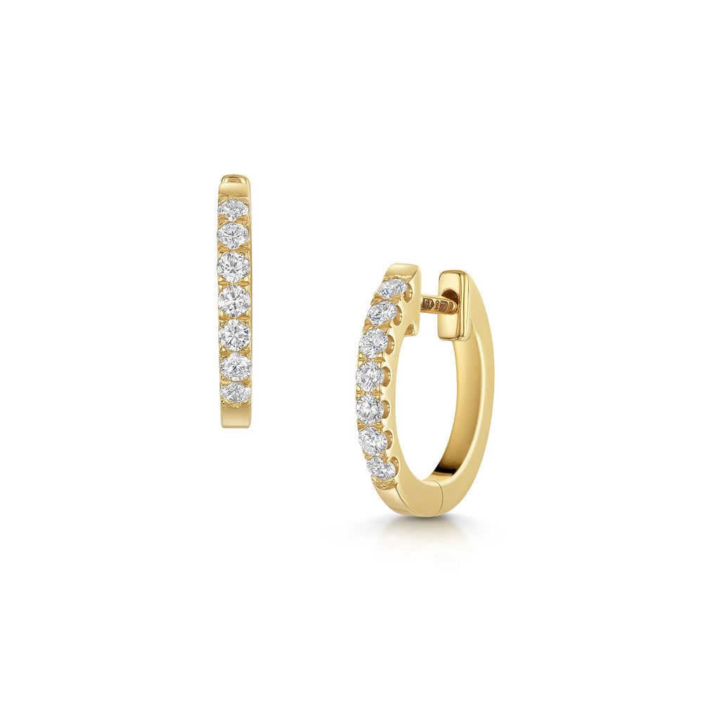 18ct Yellow Gold Diamond Hoop Earrings 0.25ct
