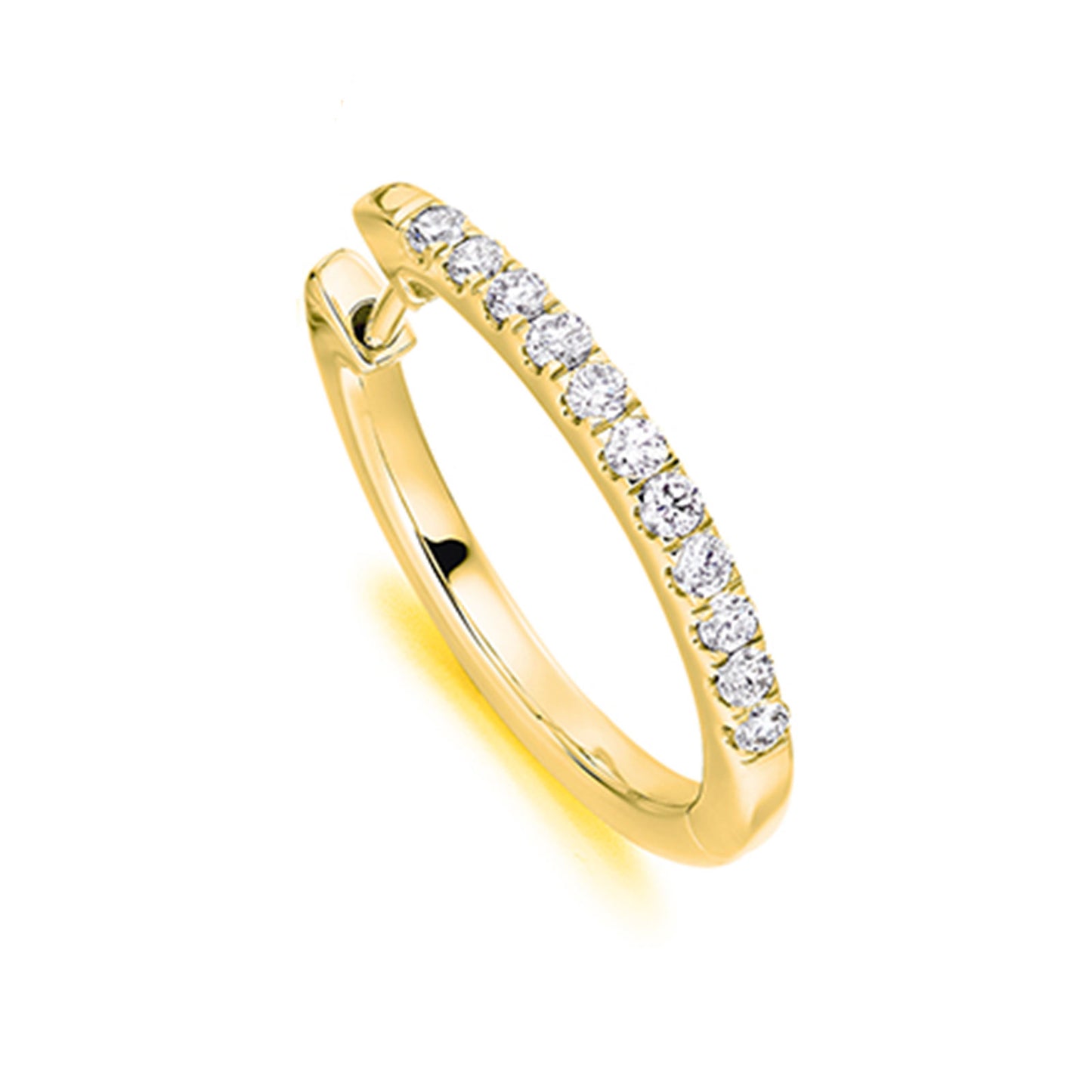 18ct Yellow Gold Diamond Hoop Earrings 0.35ct simple Pursuit