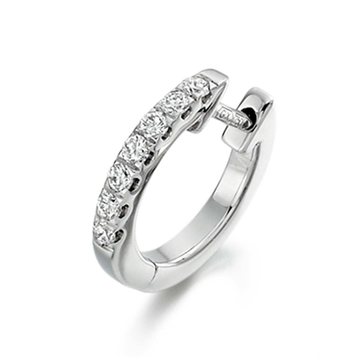 18ct White Gold Diamond Hoop Earrings 0.25ct simple Pursuit