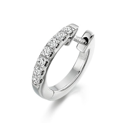 18ct White Gold Diamond Hoop Earrings 0.25ct simple Pursuit