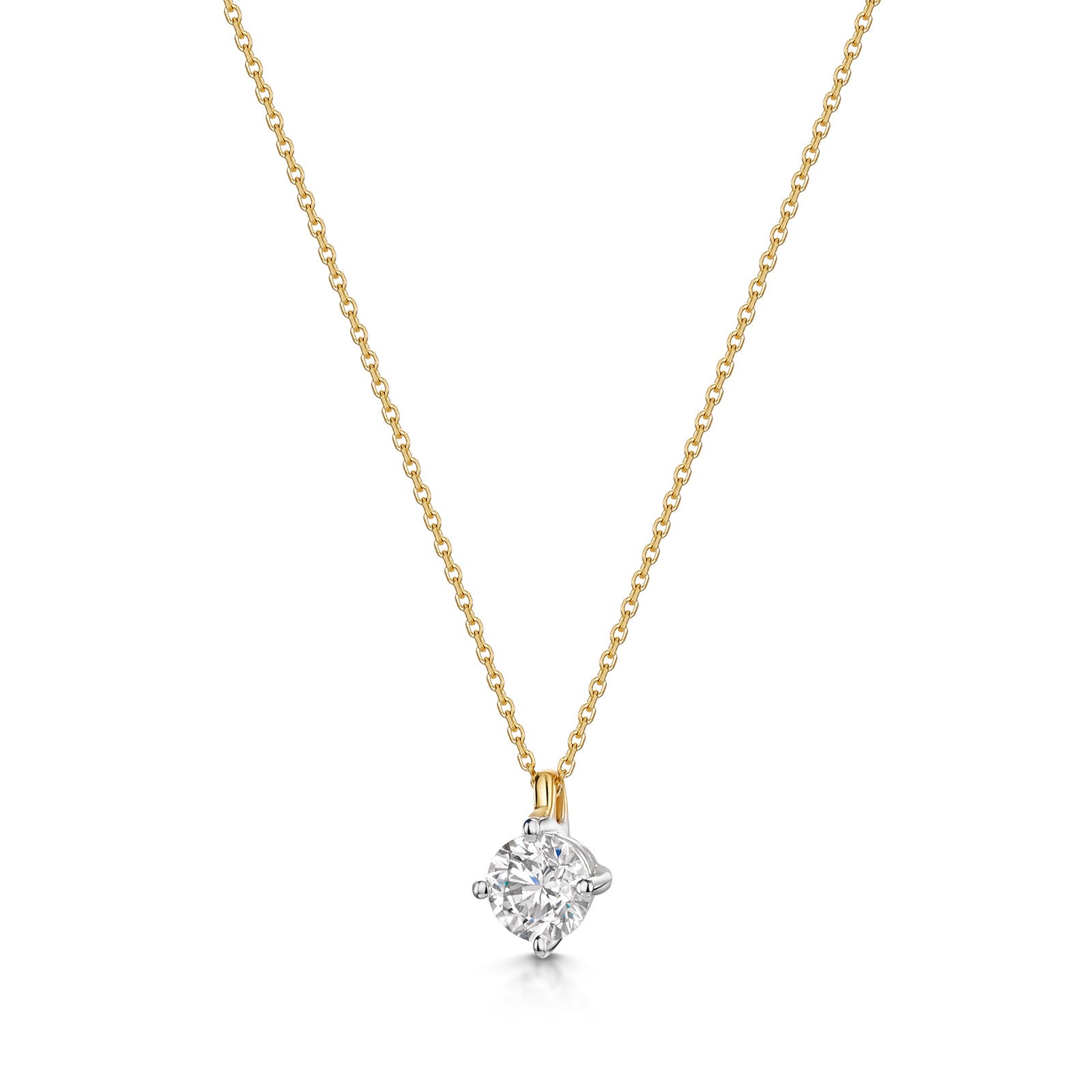 18ct Yellow & White Gold Diamond Pendant 0.60ct simple Pursuit