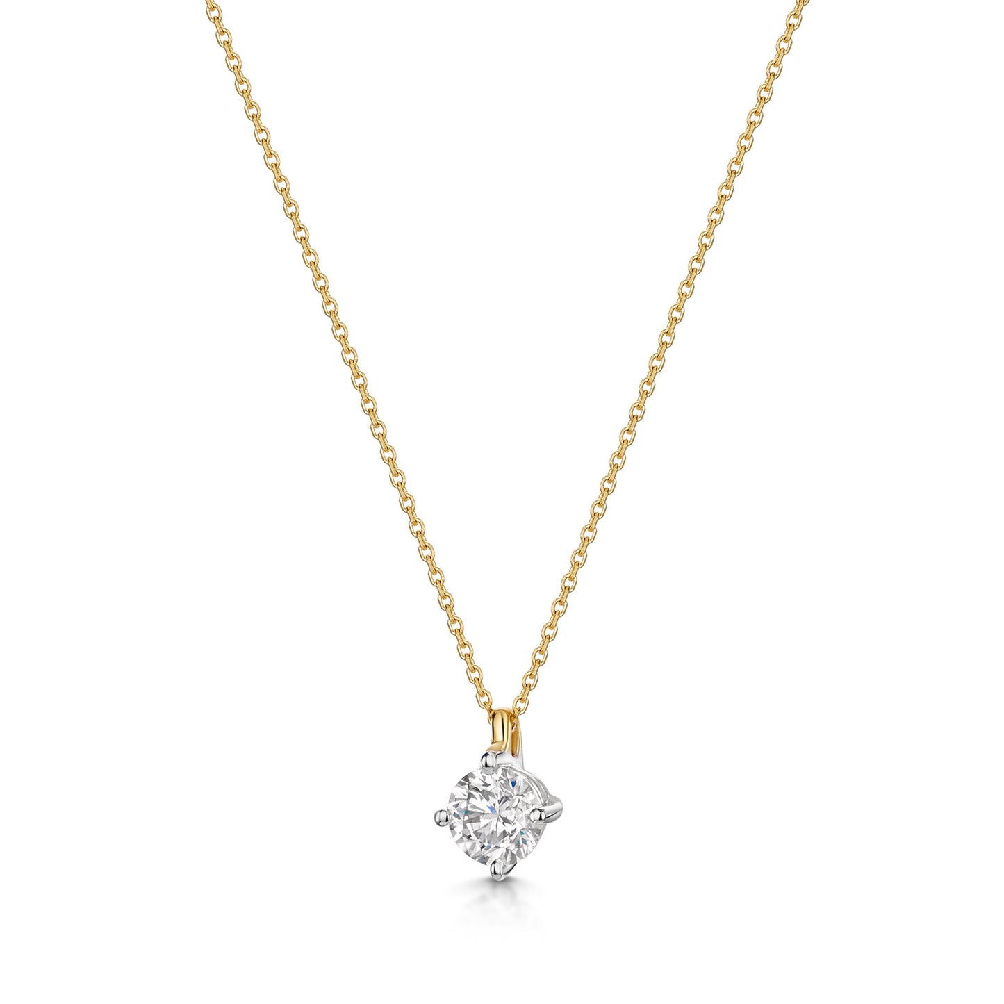 18ct Yellow & White Gold Diamond Pendant 0.60ct simple Pursuit