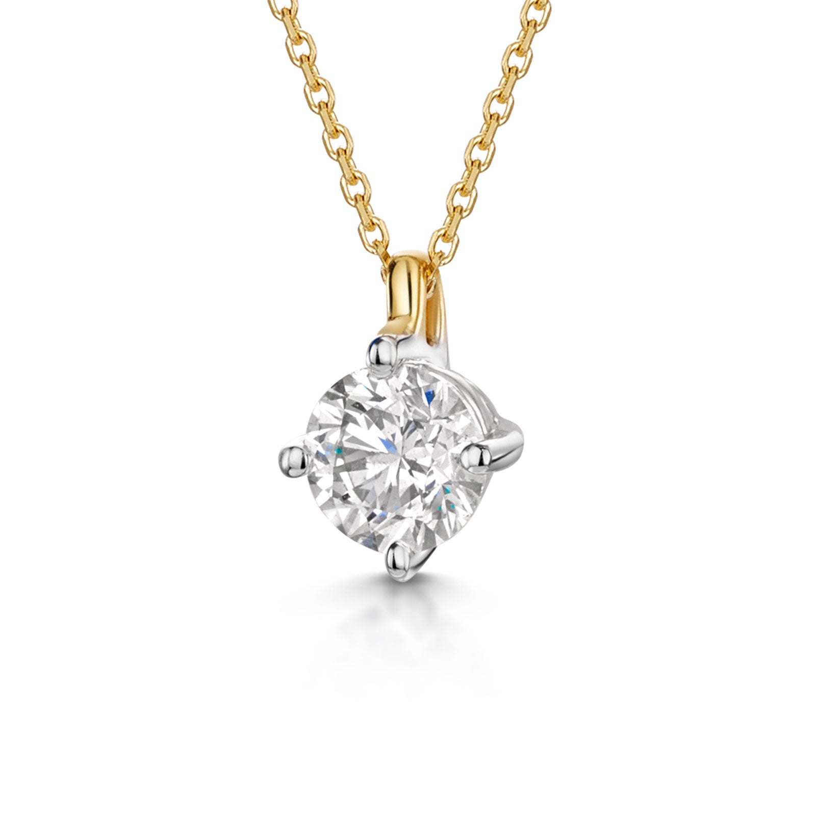 18ct Yellow & White Gold Diamond Pendant 0.60ct simple Pursuit