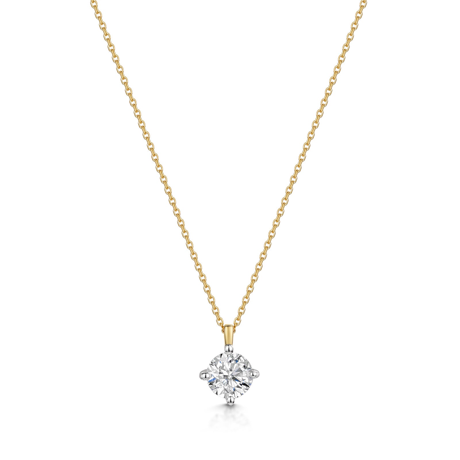 18ct Yellow & White Gold Diamond Pendant 0.60ct simple Pursuit