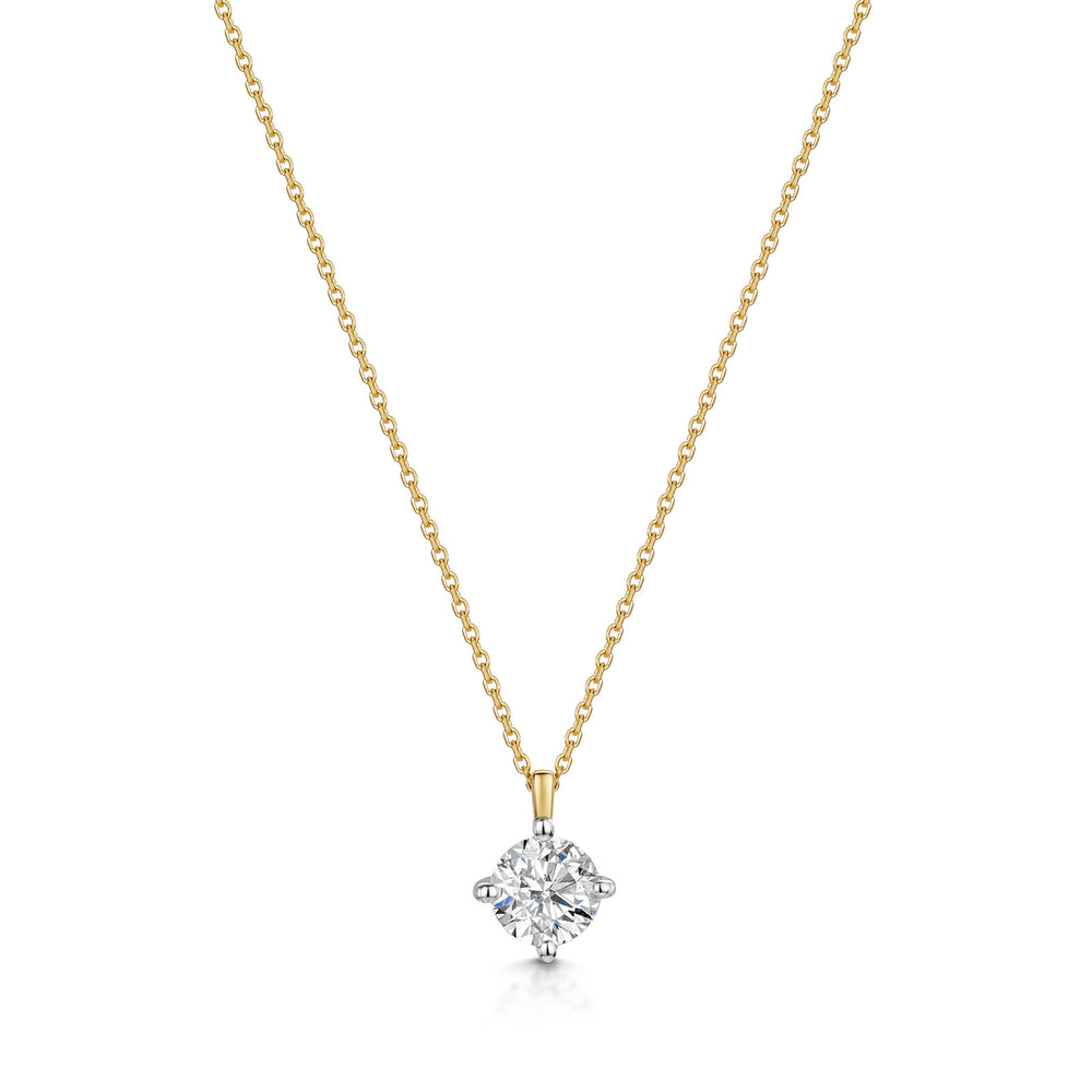 18ct Yellow & White Gold Diamond Pendant 0.60ct simple Pursuit