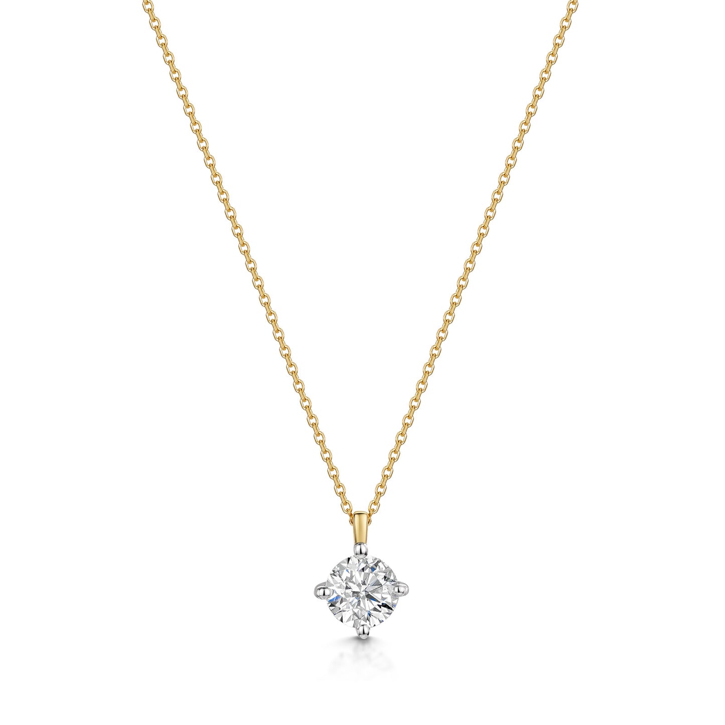 18ct Yellow & White Gold Diamond Pendant 0.60ct simple Pursuit