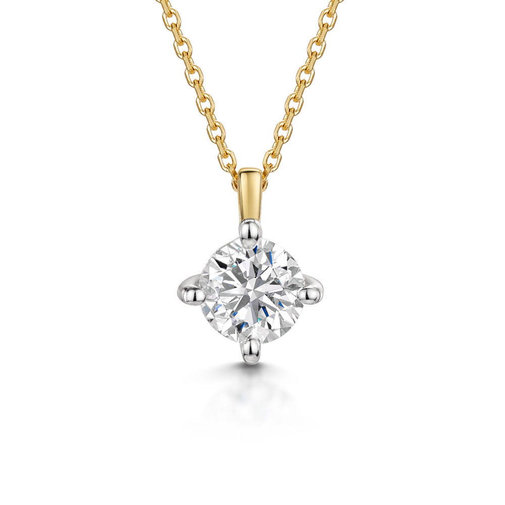 18ct Yellow & White Gold Diamond Pendant 0.50ct simple Pursuit