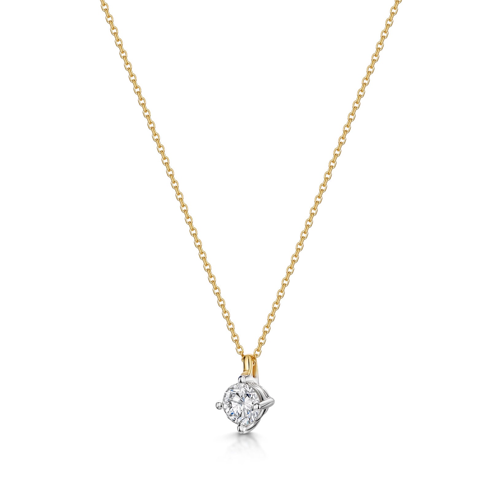 18ct Yellow & White Gold Diamond Pendant 0.50ct simple Pursuit