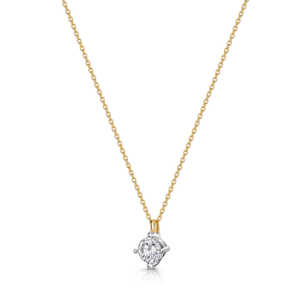 18ct Yellow & White Gold Diamond Pendant 0.50ct simple Pursuit