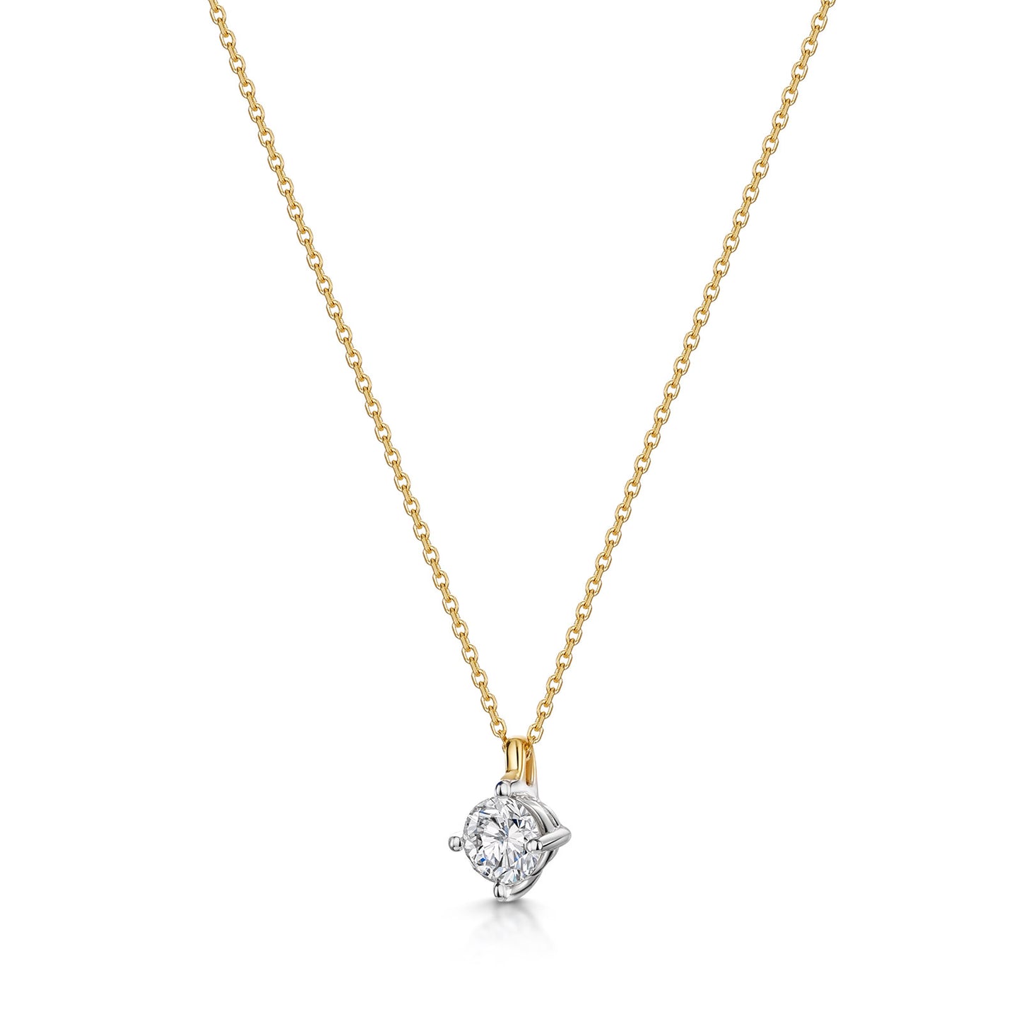 18ct Yellow & White Gold Diamond Pendant 0.50ct simple Pursuit
