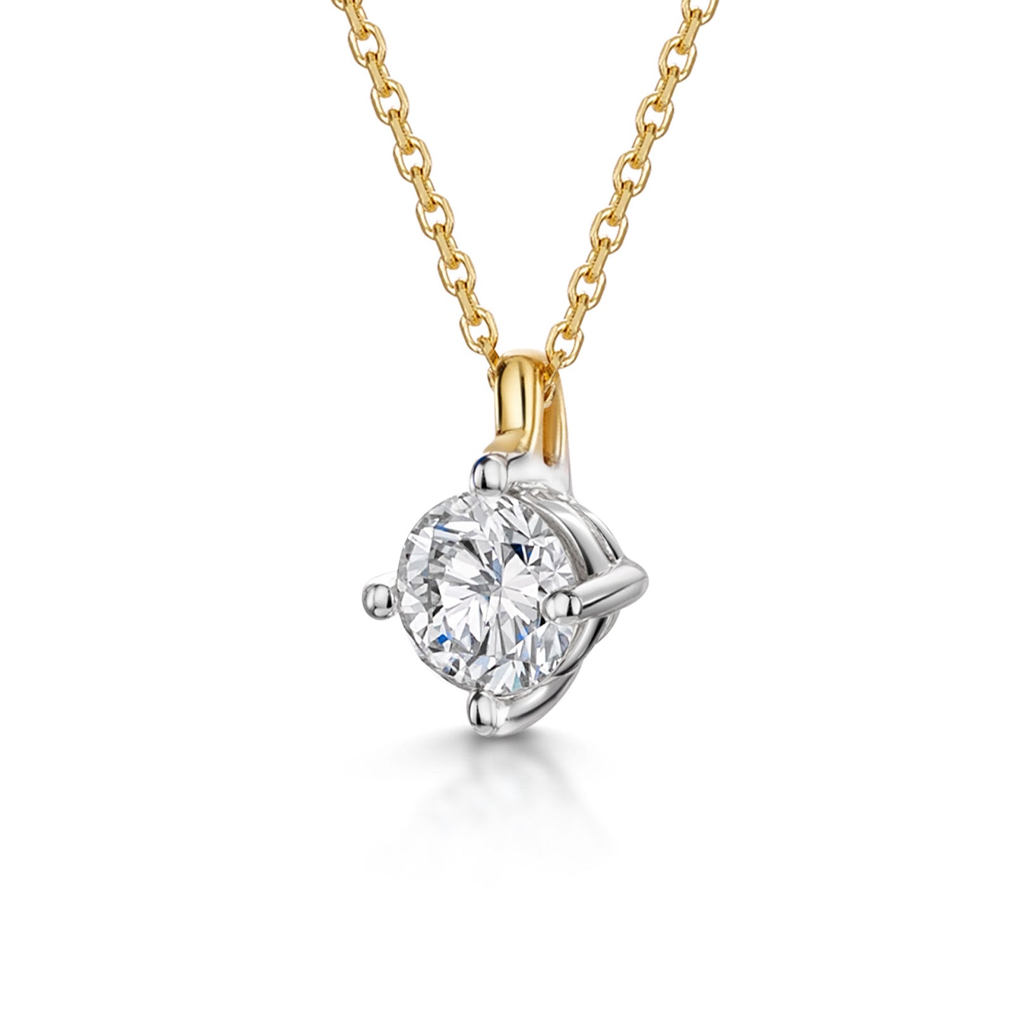 18ct Yellow & White Gold Diamond Pendant 0.50ct simple Pursuit