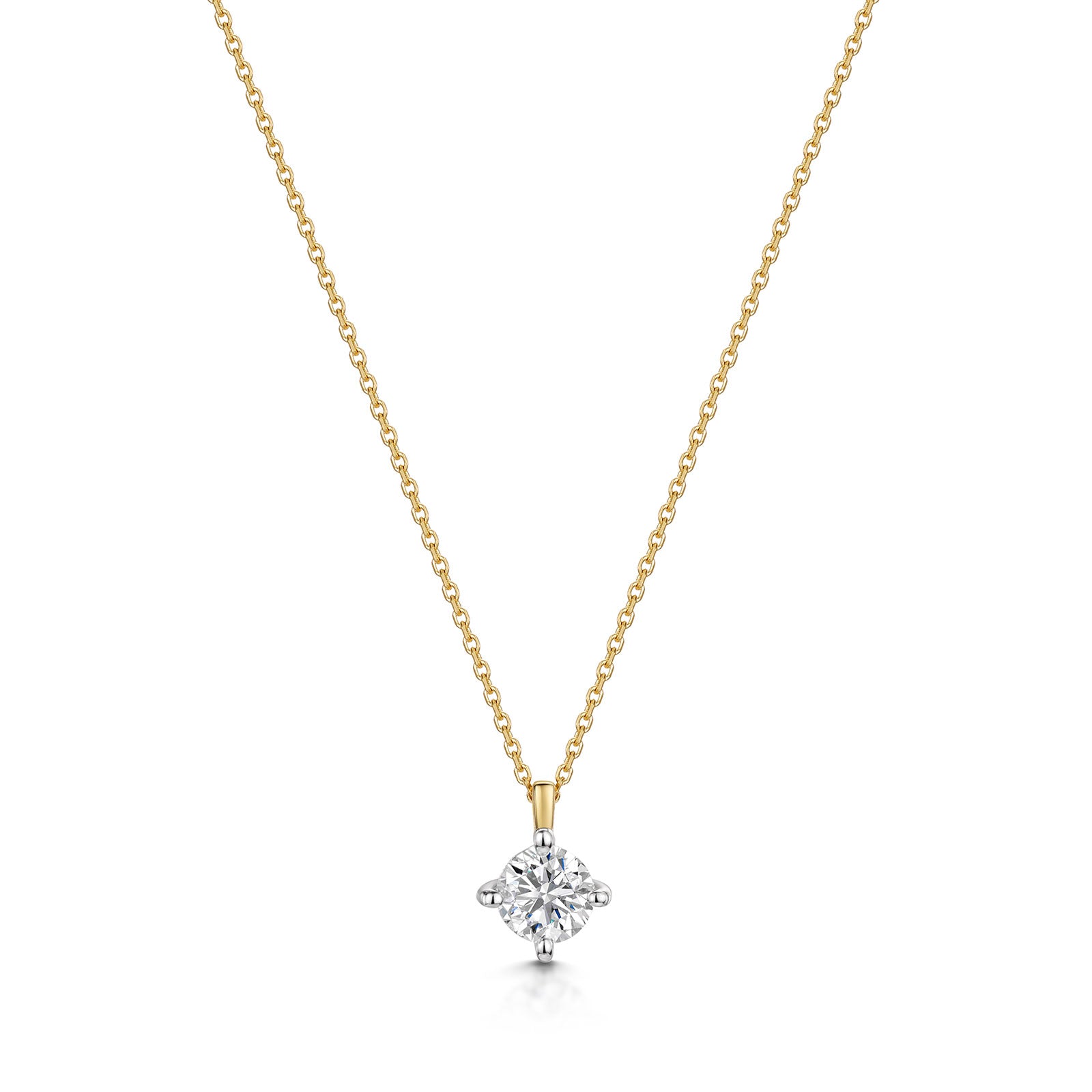 18ct Yellow & White Gold Diamond Pendant 0.50ct simple Pursuit