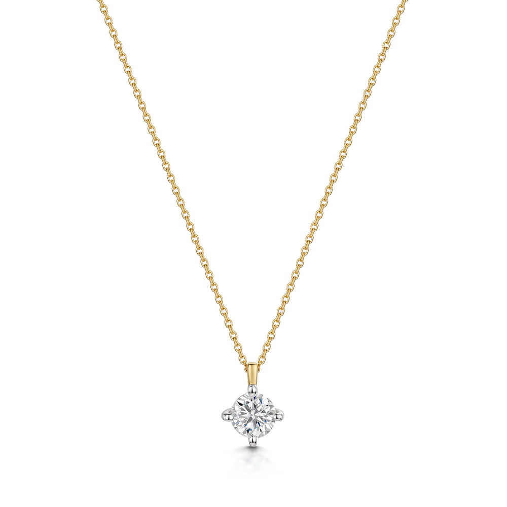 18ct Yellow & White Gold Diamond Pendant 0.50ct simple Pursuit