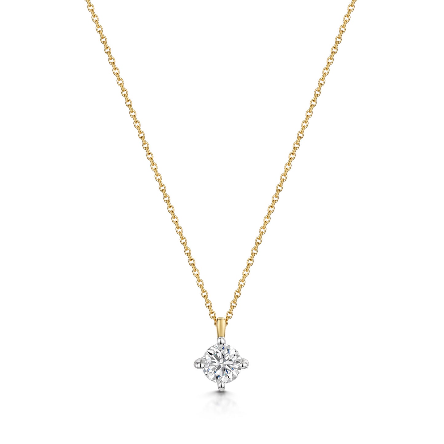 18ct Yellow & White Gold Diamond Pendant 0.50ct simple Pursuit