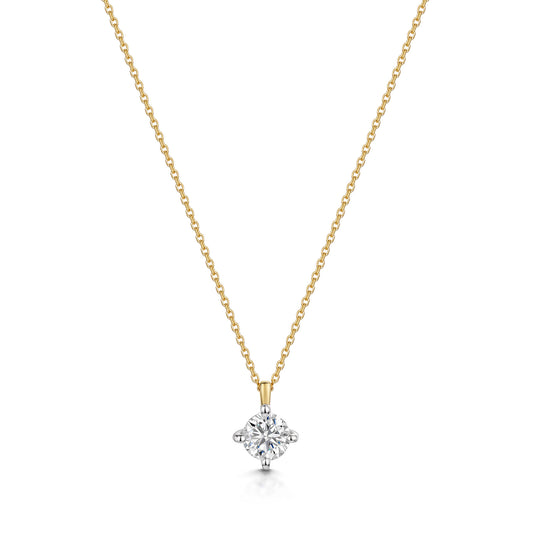 18ct Yellow & White Gold Diamond Pendant 0.50ct simple Pursuit