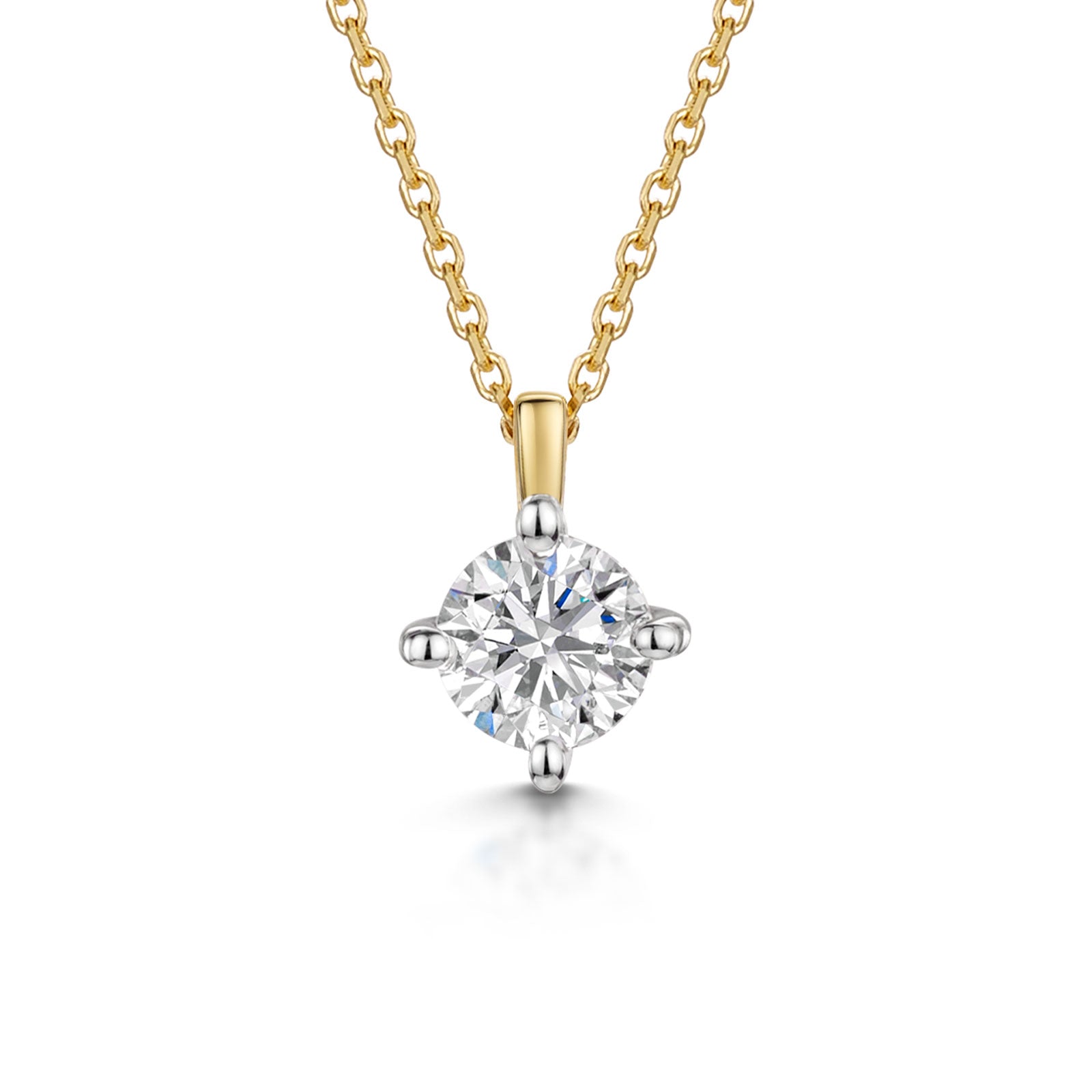 18ct Yellow & White Gold Diamond Pendant 0.40ct simple Pursuit