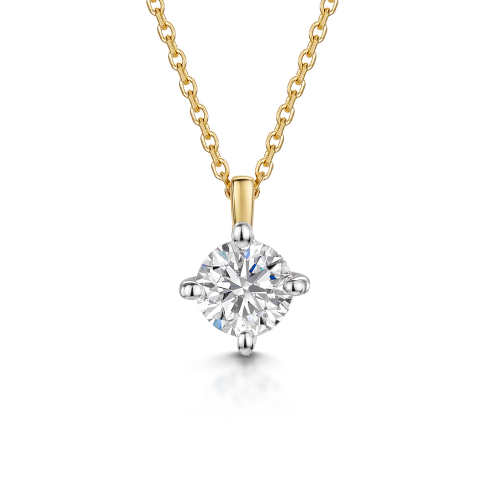 18ct Yellow & White Gold Diamond Pendant 0.40ct simple Pursuit