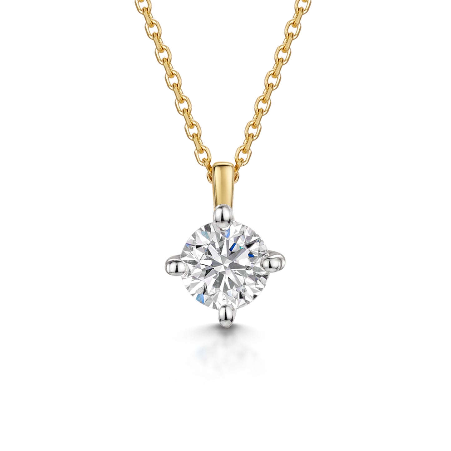 18ct Yellow & White Gold Diamond Pendant 0.40ct simple Pursuit