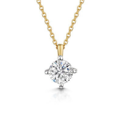 18ct Yellow & White Gold Diamond Pendant 0.40ct simple Pursuit