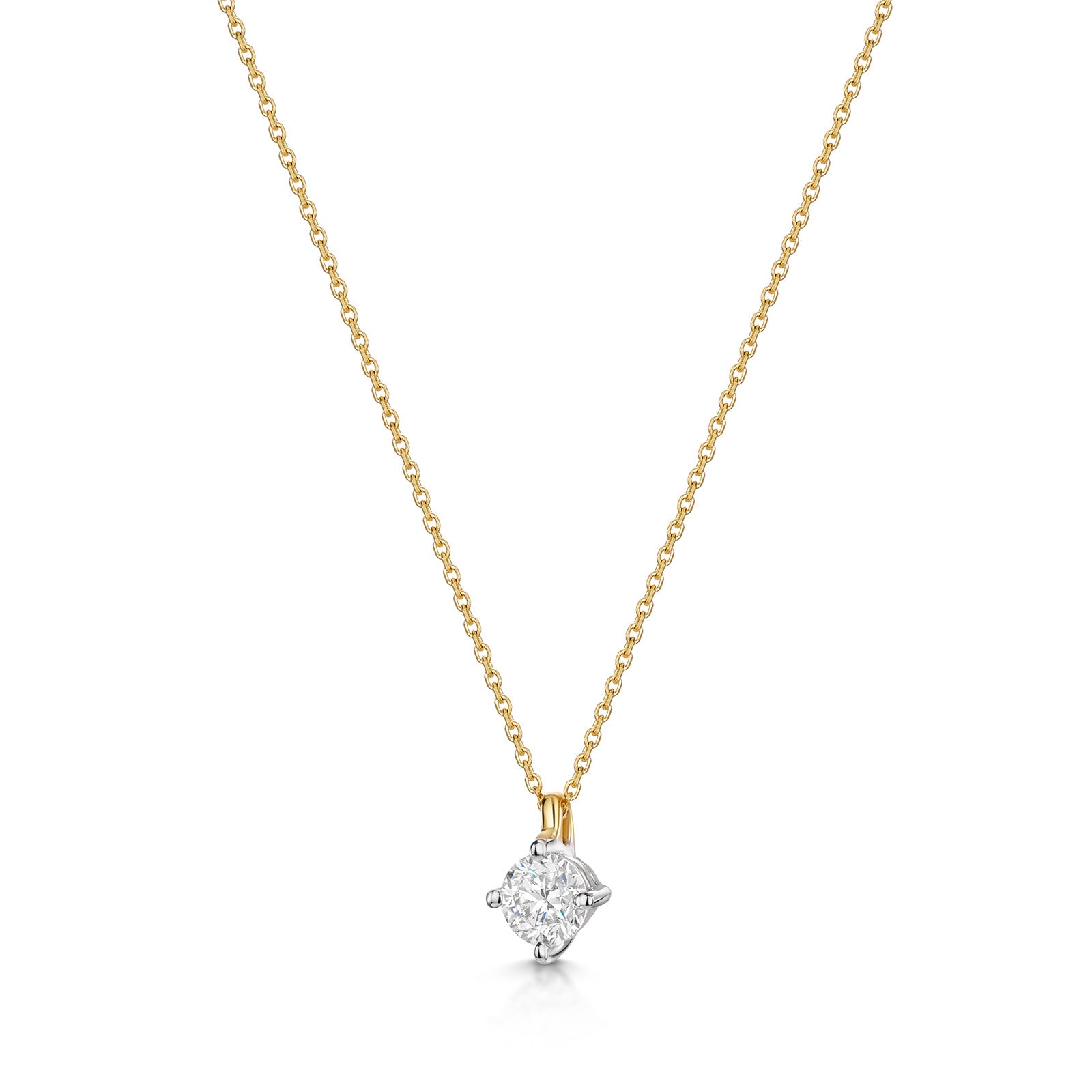 18ct Yellow & White Gold Diamond Pendant 0.40ct simple Pursuit