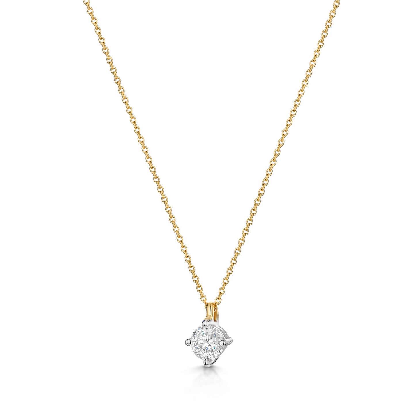 18ct Yellow & White Gold Diamond Pendant 0.40ct simple Pursuit