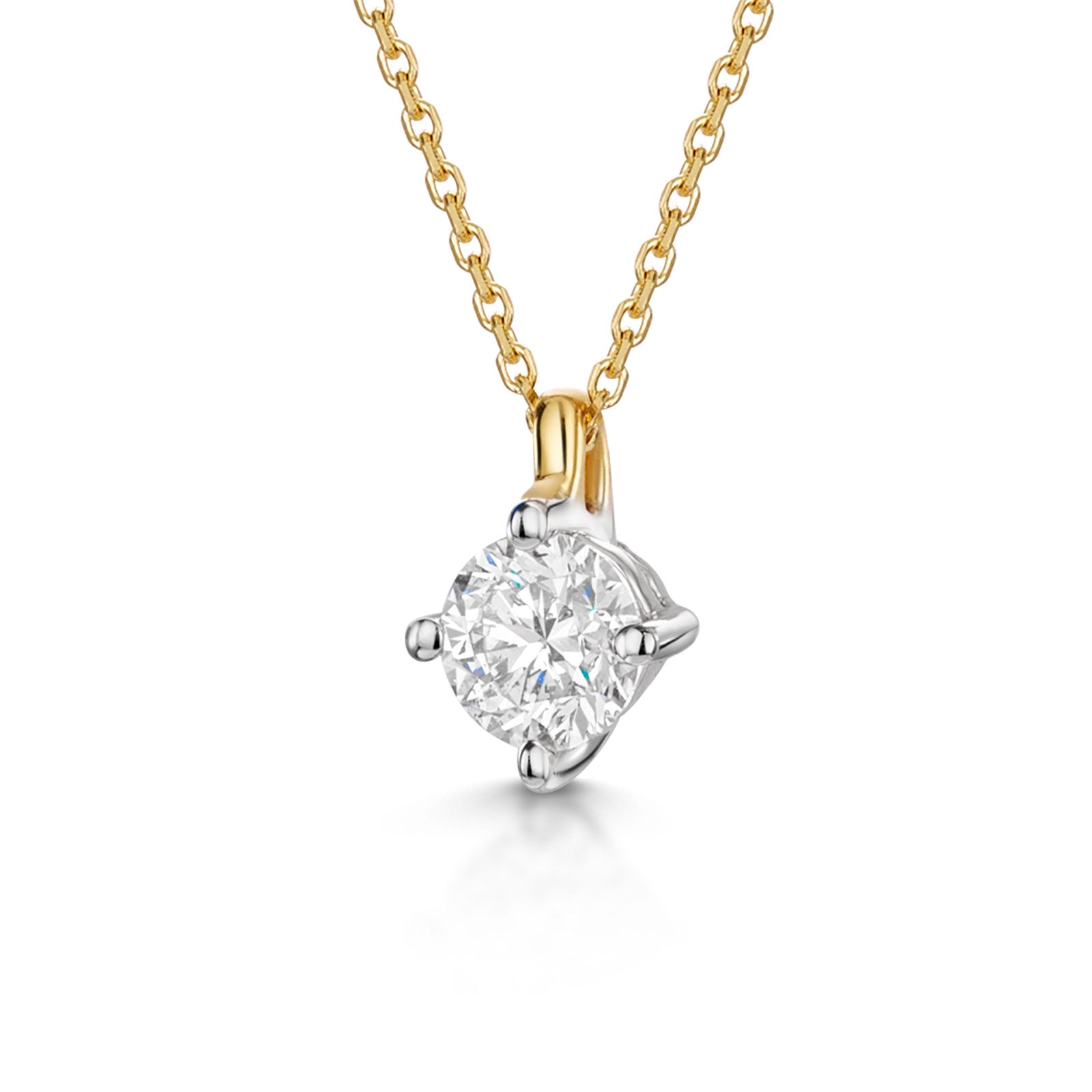 18ct Yellow & White Gold Diamond Pendant 0.40ct simple Pursuit