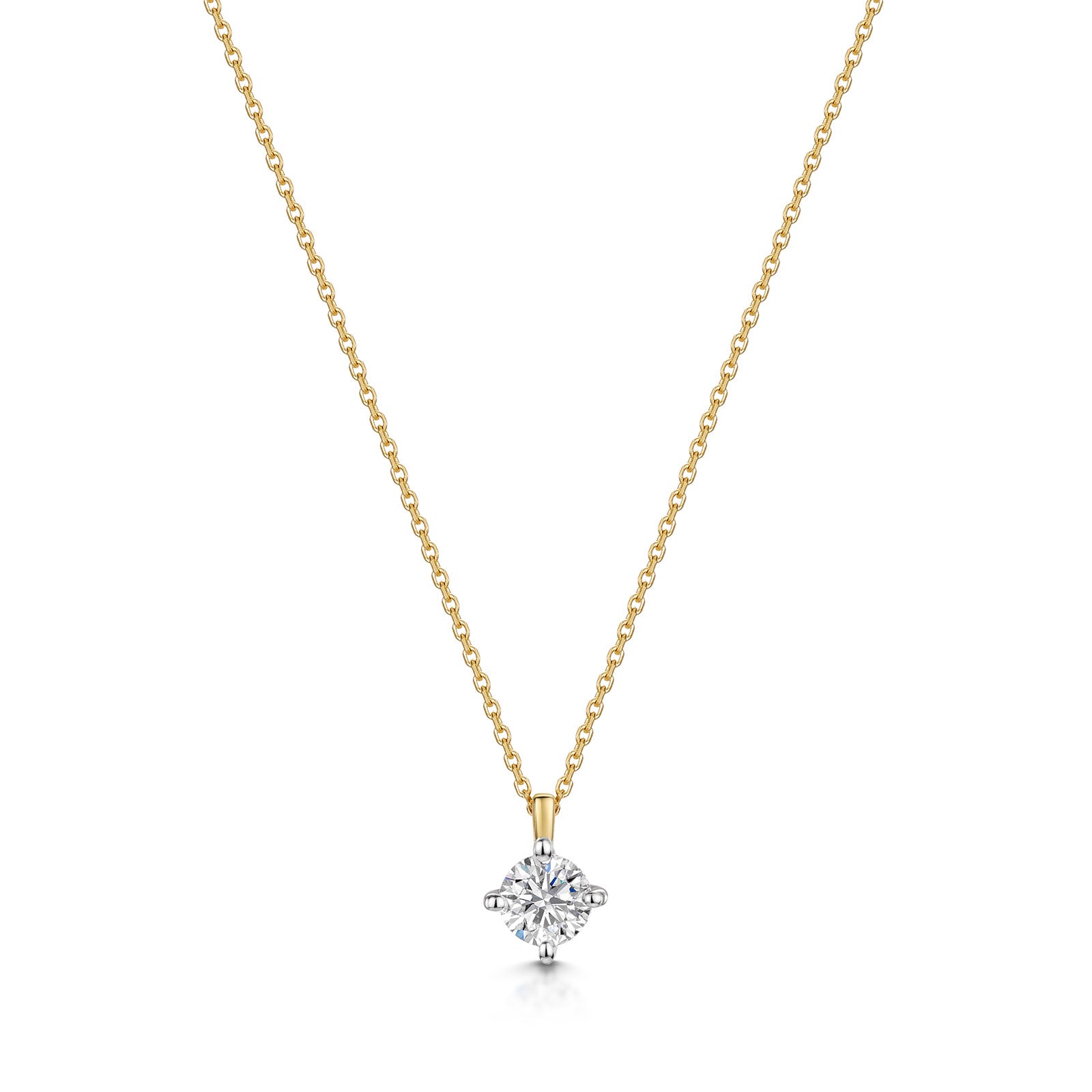 18ct Yellow & White Gold Diamond Pendant 0.40ct simple Pursuit