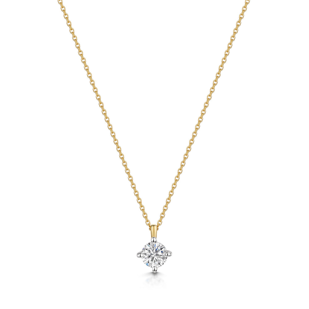 18ct Yellow & White Gold Diamond Pendant 0.40ct simple Pursuit