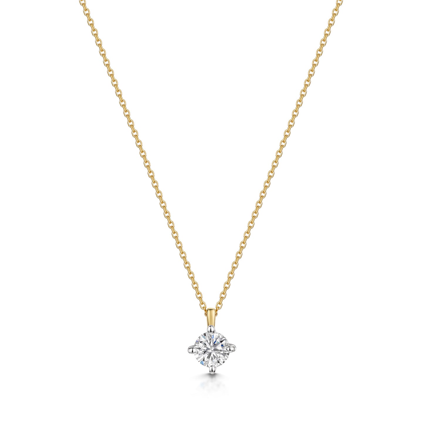 18ct Yellow & White Gold Diamond Pendant 0.40ct simple Pursuit
