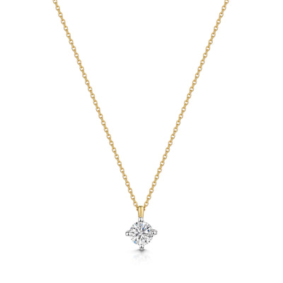 18ct Yellow & White Gold Diamond Pendant 0.40ct simple Pursuit