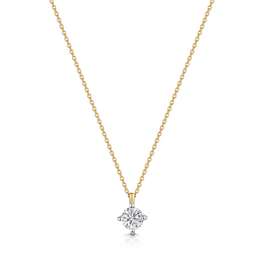 18ct Yellow & White Gold Diamond Pendant 0.40ct simple Pursuit