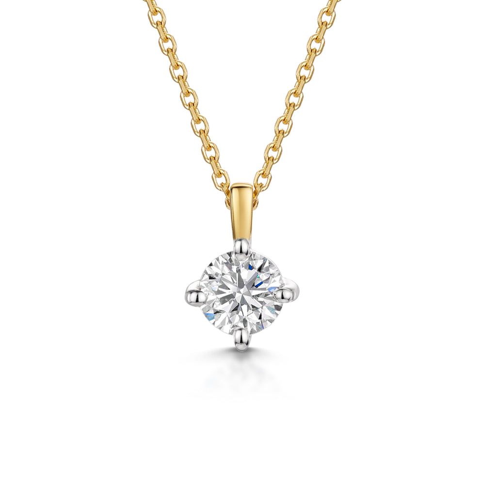 18ct Yellow & White Gold Diamond Pendant 0.30ct simple Pursuit
