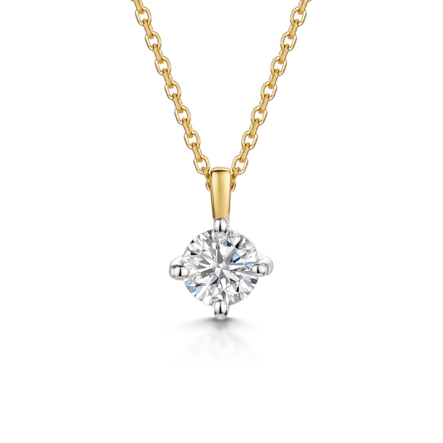 18ct Yellow & White Gold Diamond Pendant 0.30ct simple Pursuit