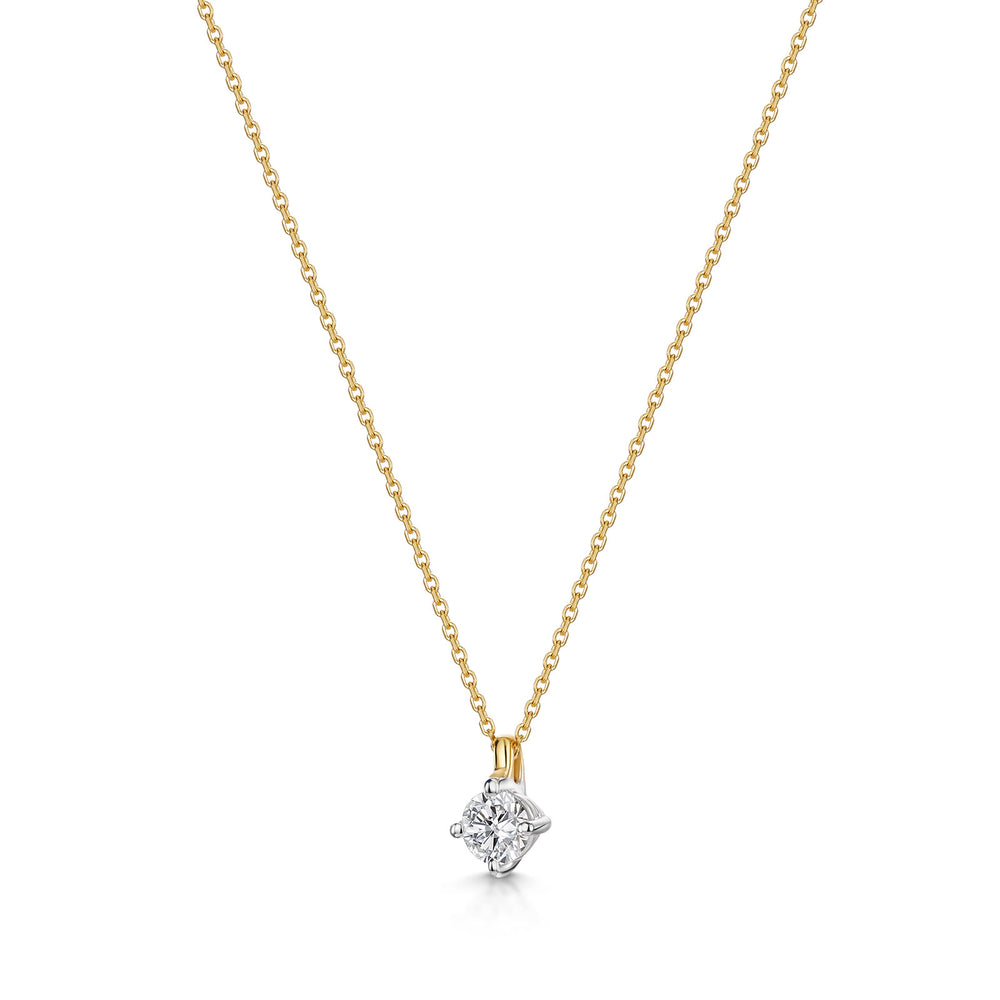 18ct Yellow & White Gold Diamond Pendant 0.30ct simple Pursuit