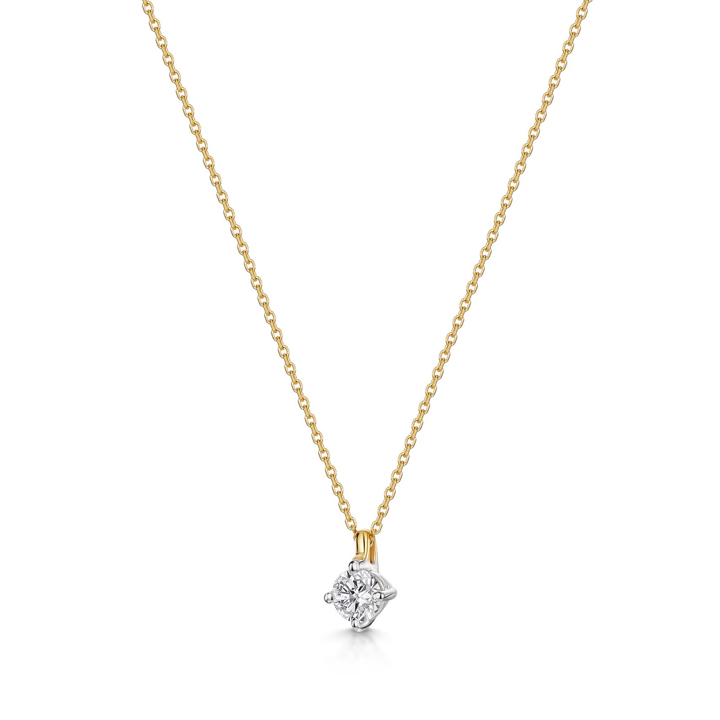18ct Yellow & White Gold Diamond Pendant 0.30ct simple Pursuit