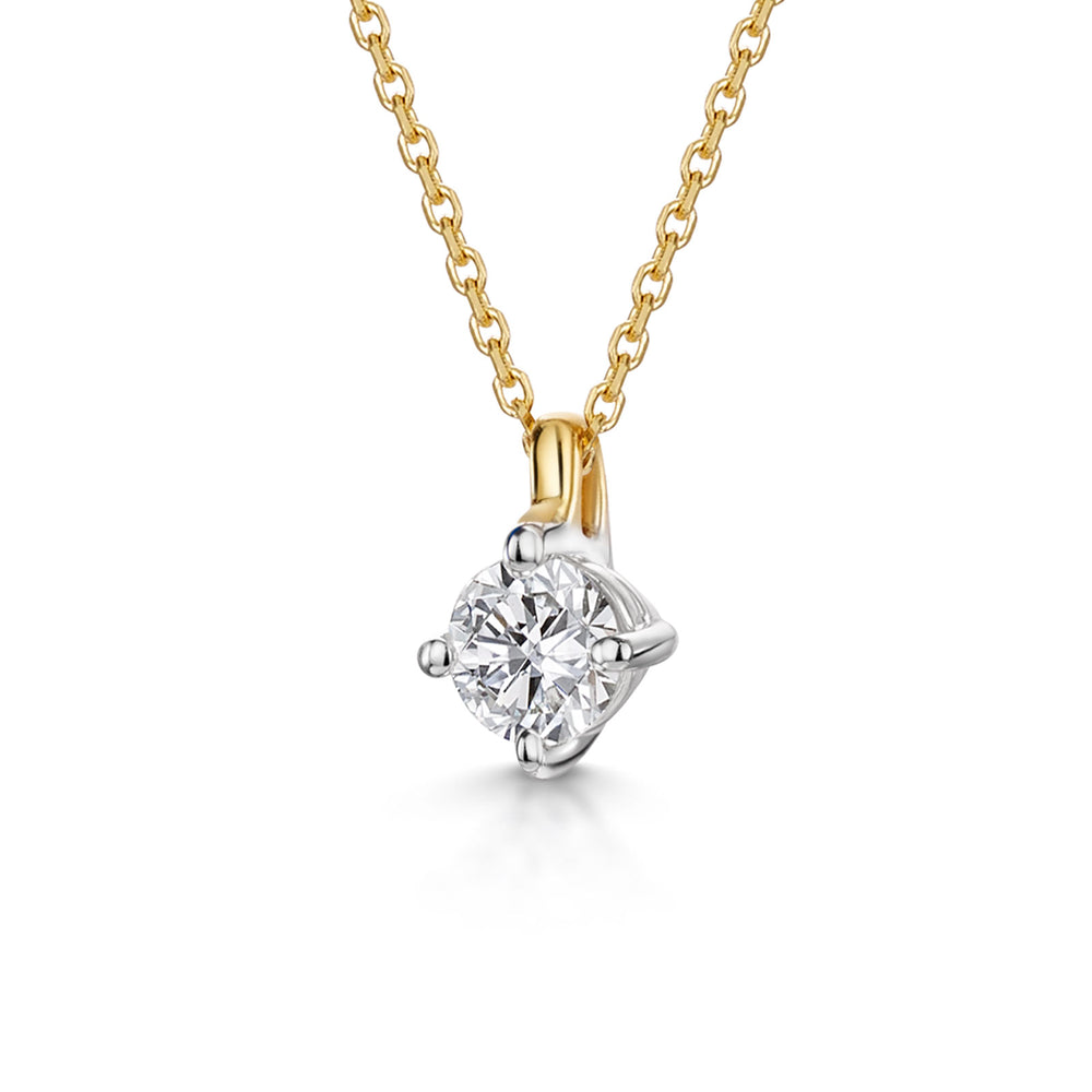 18ct Yellow & White Gold Diamond Pendant 0.30ct simple Pursuit