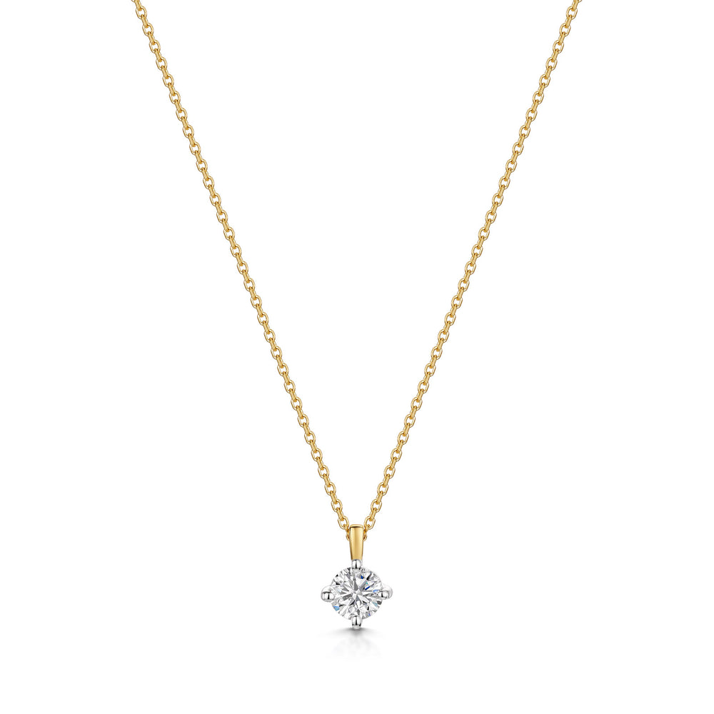 18ct Yellow & White Gold Diamond Pendant 0.30ct simple Pursuit