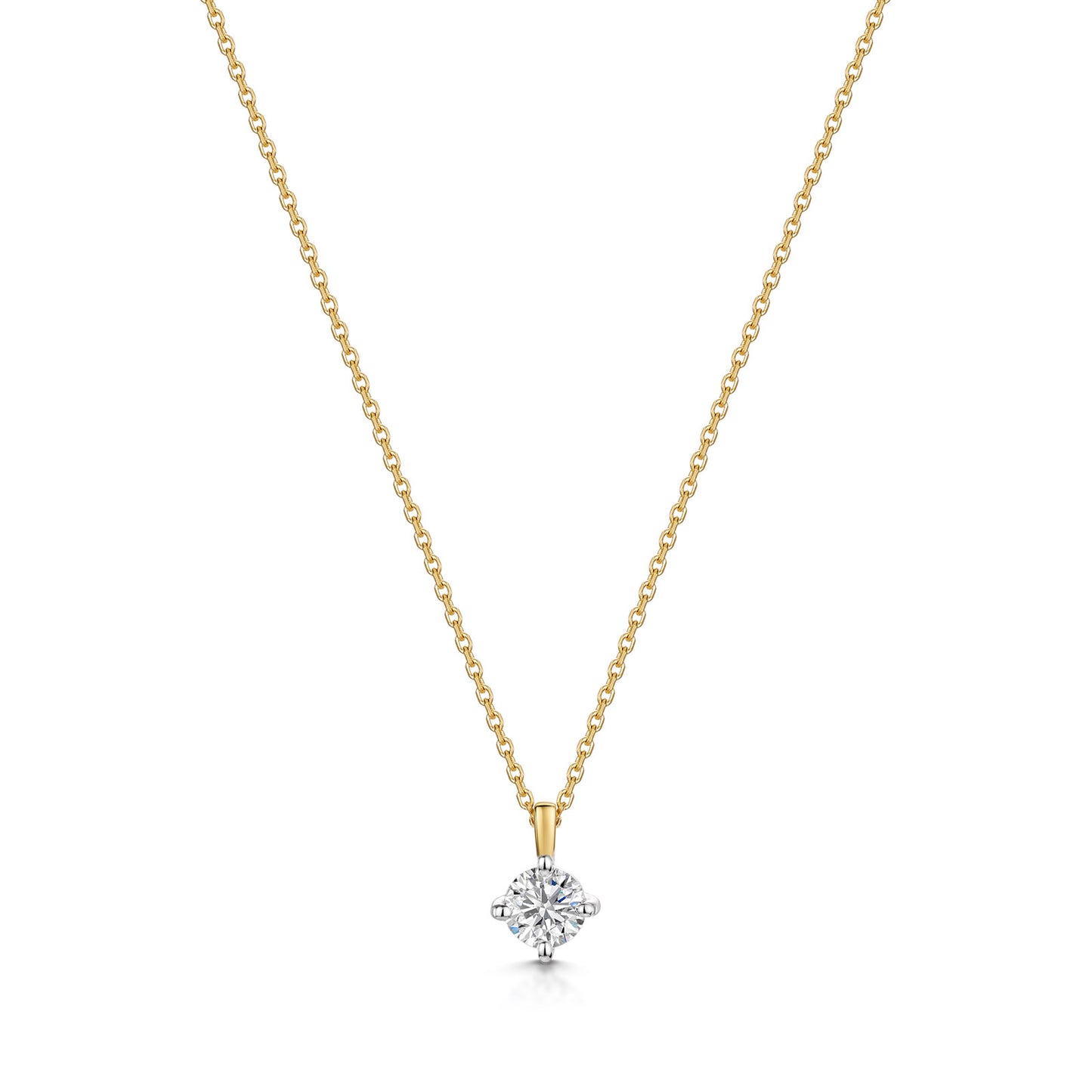 18ct Yellow & White Gold Diamond Pendant 0.30ct simple Pursuit