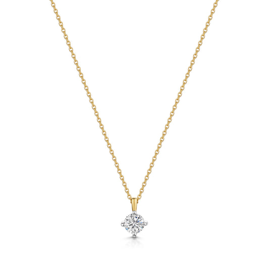 18ct Yellow & White Gold Diamond Pendant 0.30ct simple Pursuit