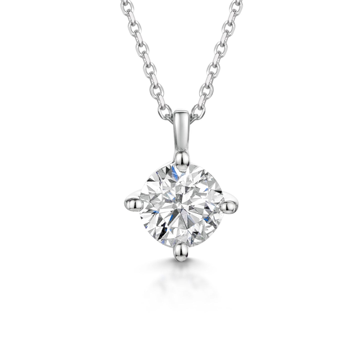 18ct White Gold Diamond Pendant 0.70ct simple Pursuit