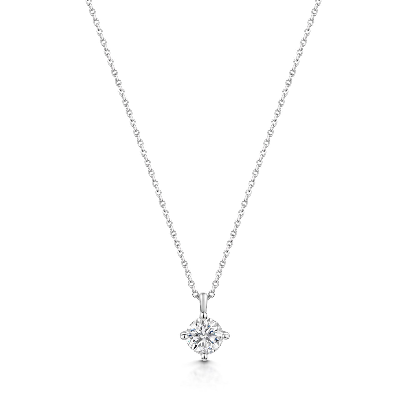18ct White Gold Diamond Pendant 0.50ct simple Pursuit