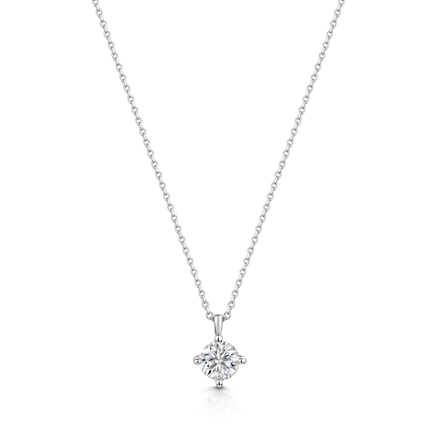 18ct White Gold Diamond Pendant 0.50ct simple Pursuit