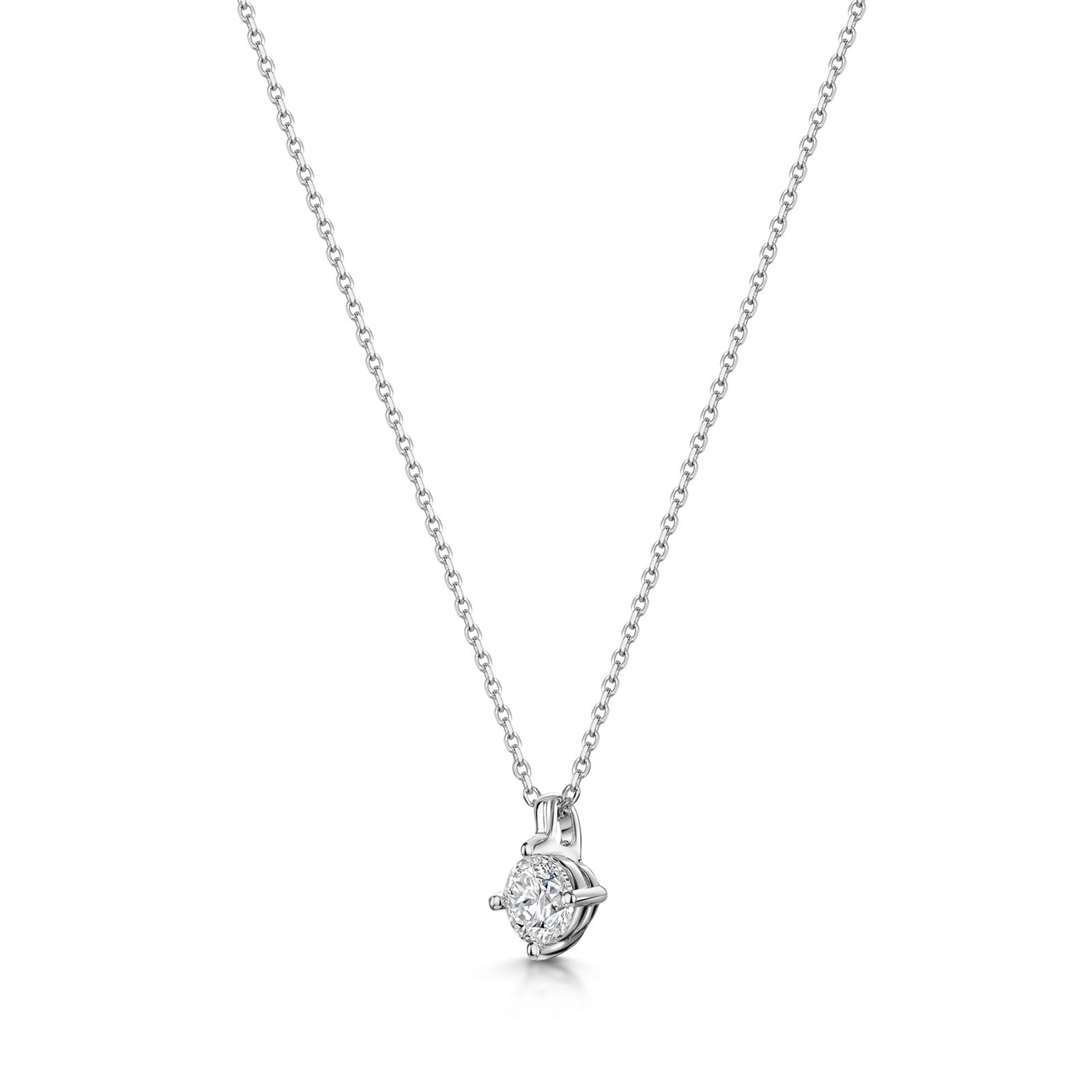 18ct White Gold Diamond Pendant 0.40ct simple Pursuit