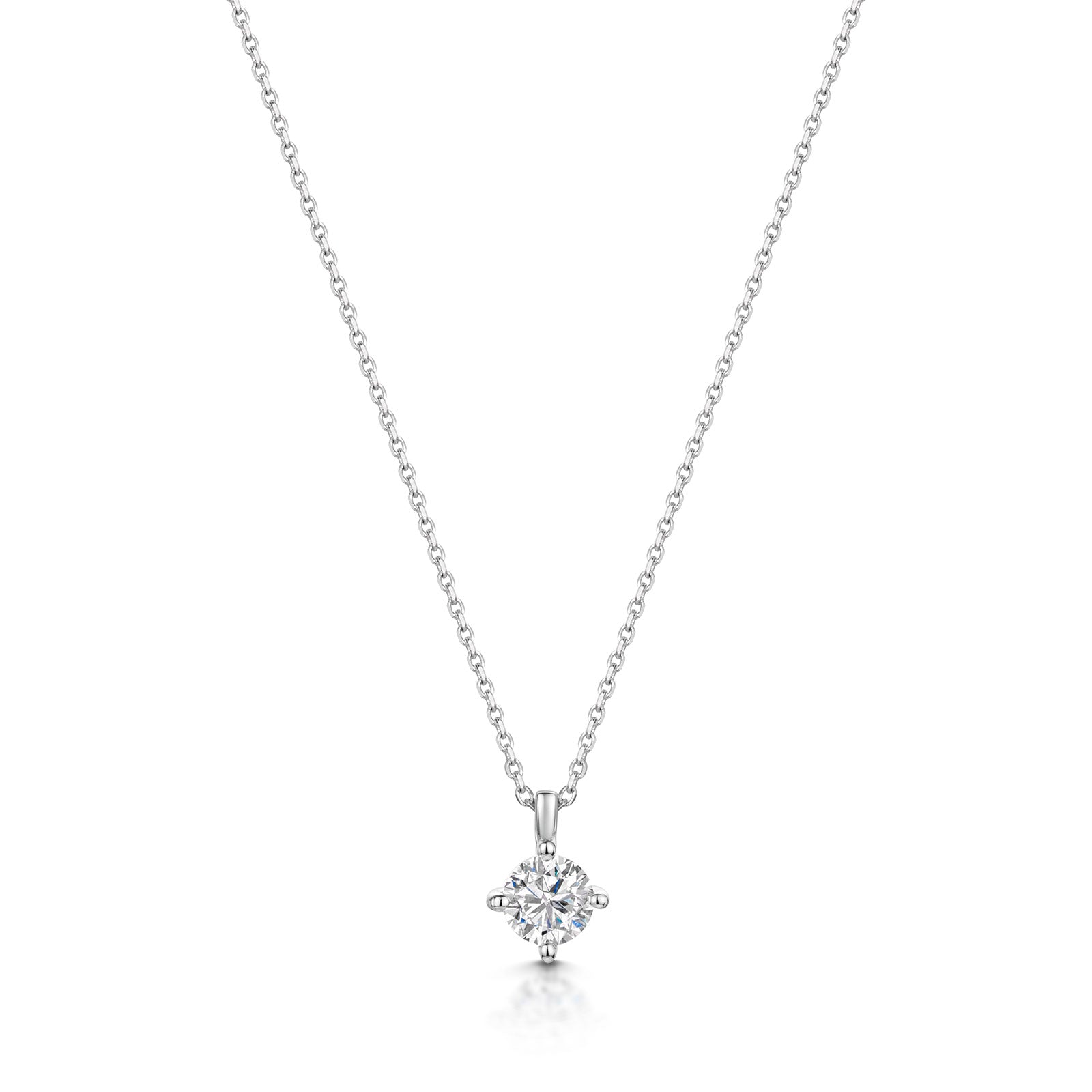 18ct White Gold Diamond Pendant 0.40ct simple Pursuit