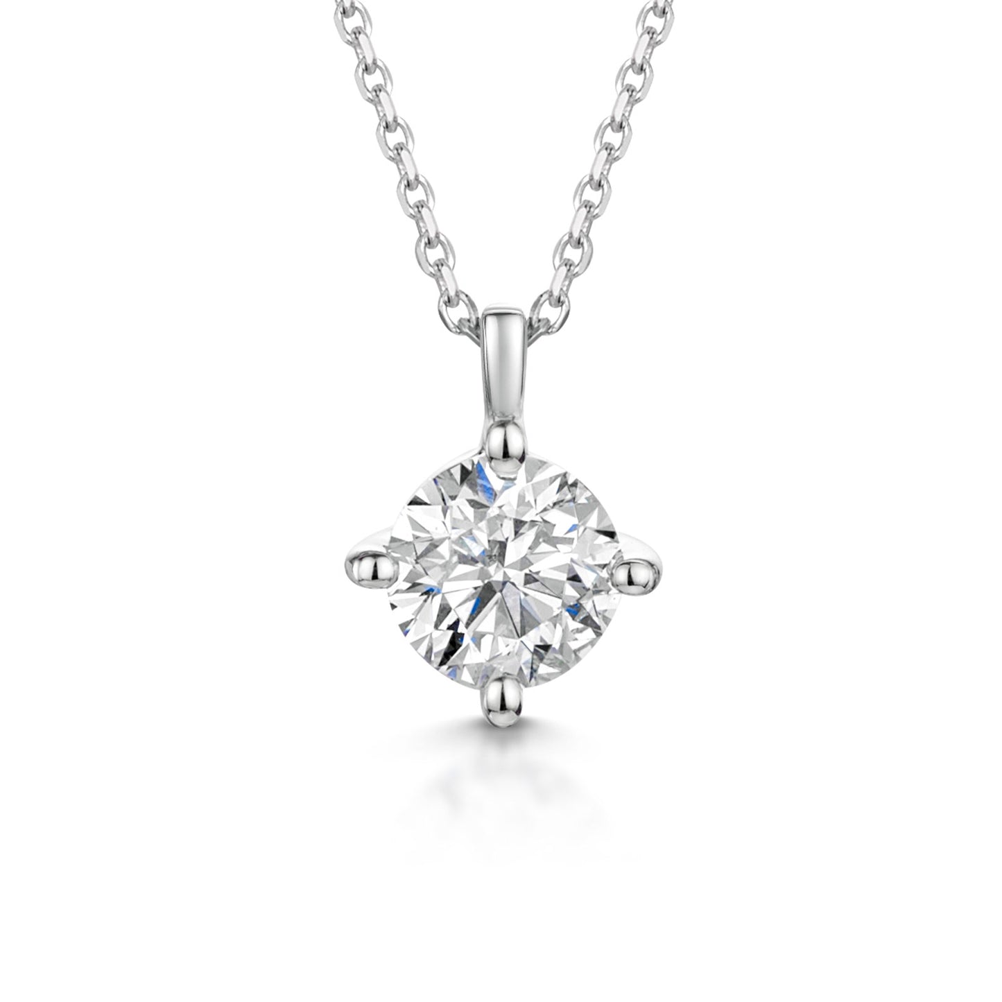 18ct White Gold Diamond Pendant 0.30ct simple Pursuit