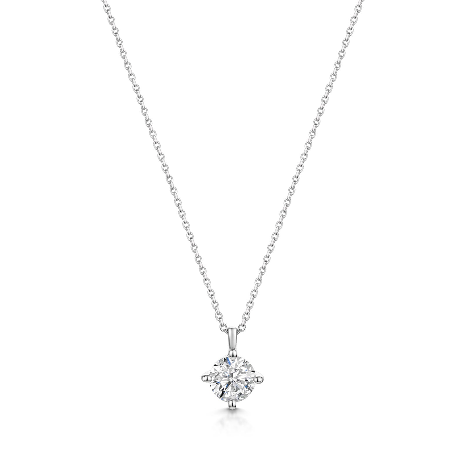 18ct White Gold Diamond Pendant 0.30ct simple Pursuit