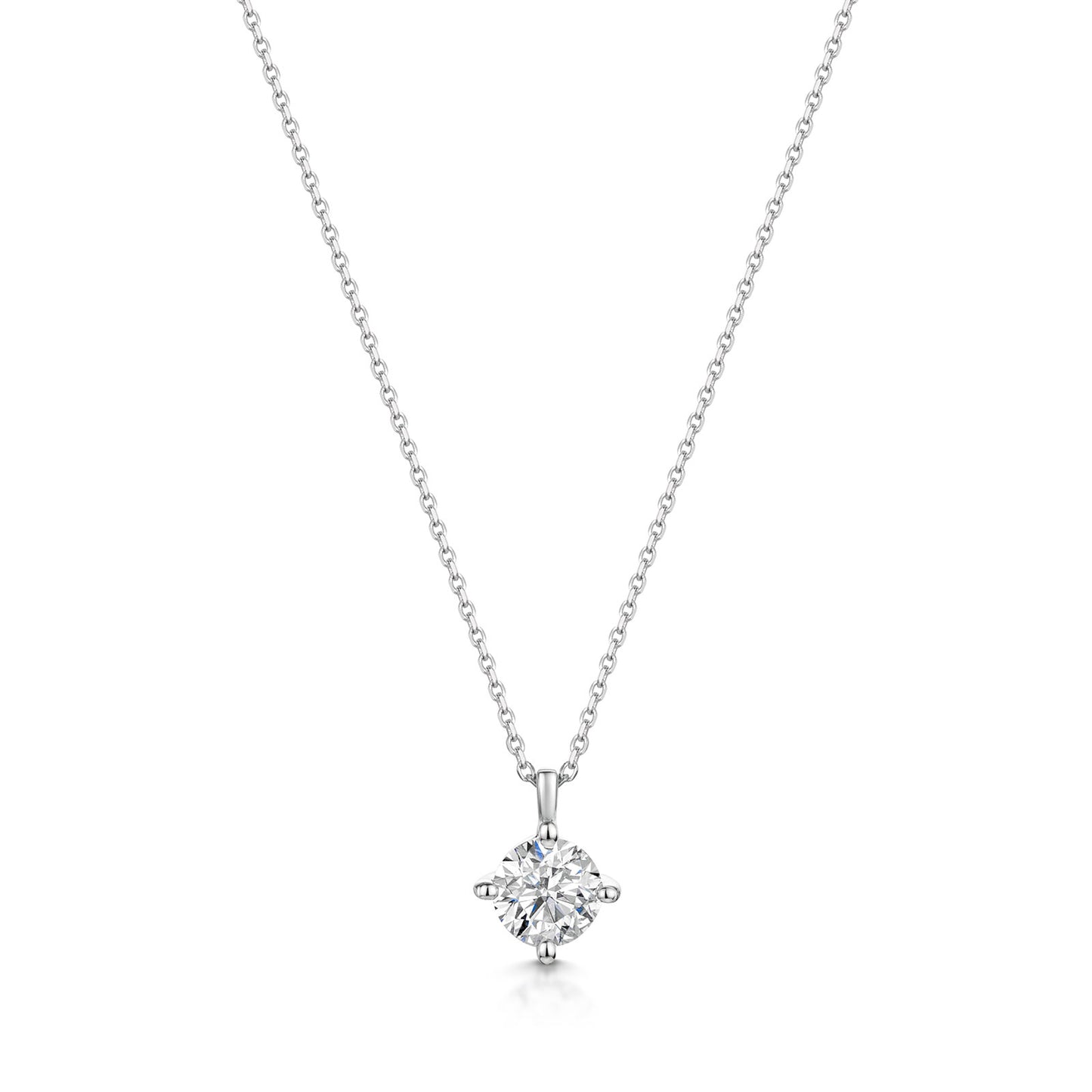 18ct White Gold Diamond Pendant 0.30ct simple Pursuit