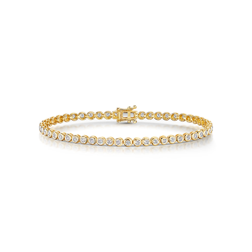 18ct Yellow Gold Diamond Tennis Bracelet simple Pursuit