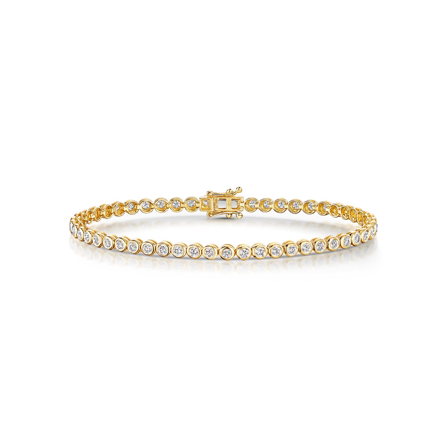 18ct Yellow Gold Diamond Tennis Bracelet simple Pursuit