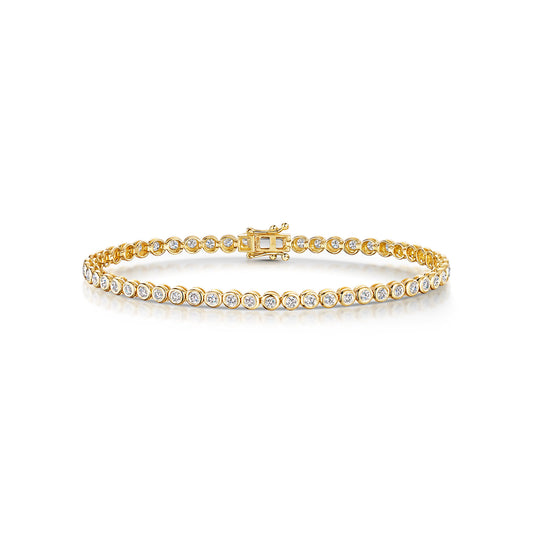 18ct Yellow Gold Diamond Tennis Bracelet simple Pursuit